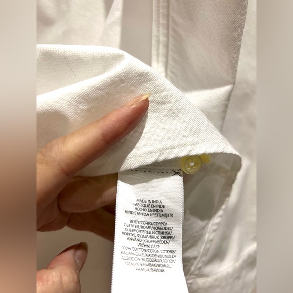 Ralph Lauren White Oxford Shirt with Navy Pony Embroidery - Picture 6 of 6